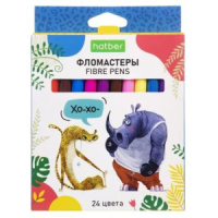 Фломастеры  24цв "Hatber. ZOO" вентилир.колпачок
