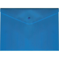 Конверт на кнопке А3 0,18мм полупрозрачный, синий