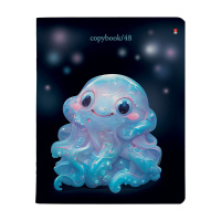 Тетрадь А5 48л кл. Альт "Octopus party" мат.лам., бел.100%