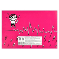 Тетрадь для нот А4 16л., гориз., скоба "Рок-коты"