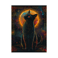 Пазлы деревянные 500 элементов 400*300мм  "Мистическая кошка"