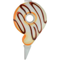 Свеча-цифра "9" Пончик, 6см.