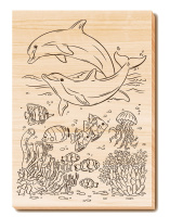 Выжигание набор досочек А4 "Дельфины"