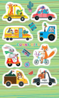 Наклейки детские 15*9см  "Машинки"