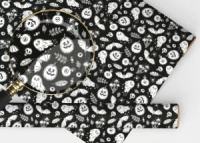 Бумага упаковочная 70*100см  "Хэллоуин" черная