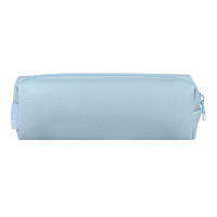 Пенал-косметичка (200*60*55) молния, кожзам "Голубой"