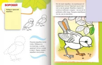 Раскраска А5, 8л. с наклейками "Дорисуй и раскрась. Птицы"