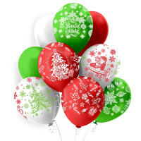 Набор шаров с рисунком 12" На коньках 25шт/уп