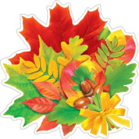 Украшение на скотче 26*26см "Осенний букет" блёстки