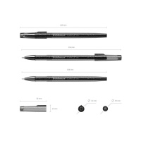 Ручка гелевая EK Gelica черная, 0,5мм, черный корпус