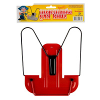 Подставка для книг, полностью металл, красная