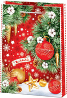Пакет подар. бум. новогодн. 22*31*10см 130гр/м "Новогодний"
