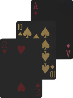 Карты игральные 54шт,  "Фолд" красные+золото