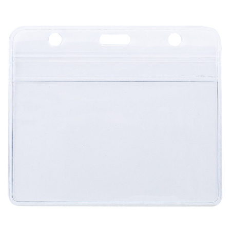 Бейдж 80х100 мм. горизонт.,ПВХ, без крепления, прозрачный