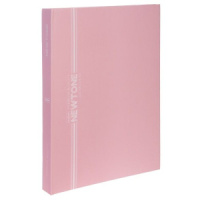 Тетрадь  А4  80л кл. на кольцах Hatber "NEWtone PASTEL. Розовый кварц" софт-тач