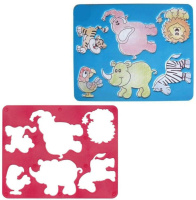 Трафарет "Весёлые зверята"