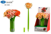 Ручка шариковая "Роза" синяя