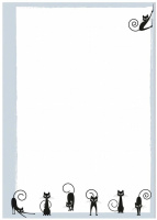 Сменный блок А5, Черные кошки,  50л, КЛЕТКА., беж.бумага