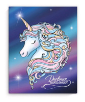 Дневник универсальн. обл. интегр. "Радужный единорог" конгрев, выб.УФ-лак, печать по фольге, 48л.