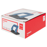 Дырокол Deli  35 лист., металл, ассорти, с линейкой