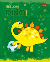 Тетрадь А5 12л кл. Hatber "Hello Dino" 5 диз.в спайке, тисн., белизна 98%