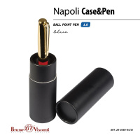 Ручка автомат. в футляре "Napoli. Красная с розовым золотом" шарик., 1,0мм, металл., синие чернила