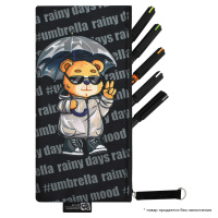 Пенал-косметичка (195*90) молния, микрофибра "Крутой мишка"