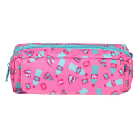 Пенал-косметичка (200*70*50) молния, ткань "Напитки"