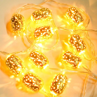 Гирлянда на батарейках с насадками  2м 10LED "Фонарь" батарейки 2*АА