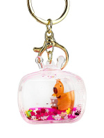 Брелок "Капибара" ПВХ жидкий центр 5*4см