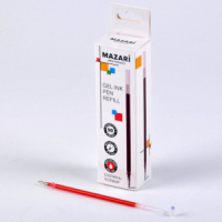 Стержень гелевый MAZARI 130мм, пулевидный, красный, 0,5мм