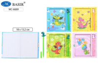 Записная книжка с замочком А5  48л. "Дракон" +гелев.ручка