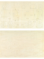 Изготовление модели из дерева "Ретроавтомобиль" 70дет