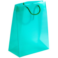 Пакет подар. пластиковый 32*25*13 см зеленый 0,18мм