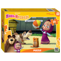 Пазлы   35 элементов  270*180мм  "Маша и Медведь. Лесные истории" (Анимаккорд)