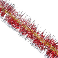 Мишура d=  9см, 2м, ПВХ, с золотой полоской