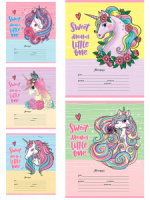 Тетрадь А5 12л кл. Проф-Пресс "Прекрасный единорог" 5 диз.в спайке