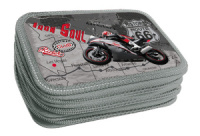 Пенал 3 отд. (205*125*55) молния, лам.картон "Вокруг мира" с эффектом МЕТАЛЛ+ОБЪЕМ