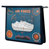 Папка д/тетрад. А5 (233*200*65) 1отд. молния сверху, пластик "Истребитель"