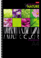 Тетрадь А4  96л кл. спираль "Multicolor" выб.лак