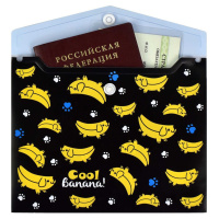 Конверт на кнопке  с рисунком 170*140мм, Собакобананы