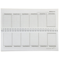 Еженедельник недат. (100*295)  "Ассорти" мел.картон, гребень