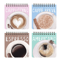 Блокнот 105*105мм пласт.обл.  60л "Pocket journal. Счастье в кофе" точка