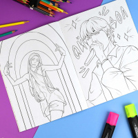 Раскраска "В стиле K-Pop" А4 16 стр.