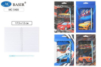 Блокнот "Машины" 17,5*12см, гребень, 48л., с гелевой ручкой, в подар.упак.