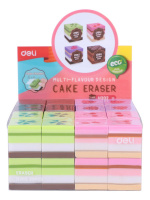 Ластик Deli 35*35*35 мм, ассорти