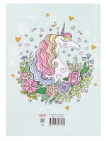 Анкета для друзей А5 7БЦ "Единорог в цветах" 224 стр., глиттер
