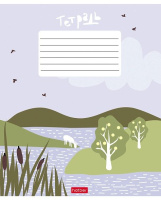 Тетрадь А5 24л кл. Hatber "Наивные пейзажи" белизна 100%