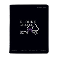 Тетрадь А5 48л кл. Альт "Life interface" софт-тач, выб.УФ-лак