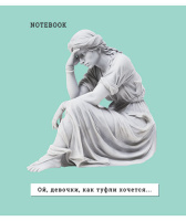 Тетрадь А5 48л кл. ПЗБМ "Ой, девочки" софт-тач, 5диз.в блоке, бел.100%